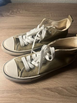 Zapatillas Lefties caña alta verde militar