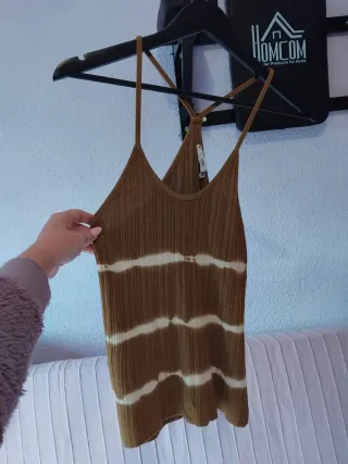 Conjunto Mango Marrón y Blanco