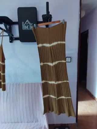 Conjunto Mango Marrón y Blanco