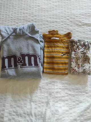 Sudadera M&M y 2 camisetas invierno