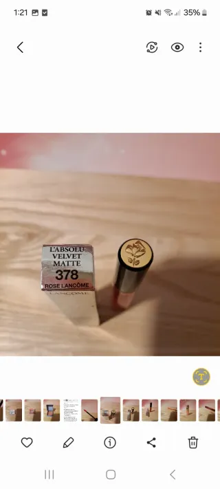 Labial Lancôme Absolu Velvet Matte 378