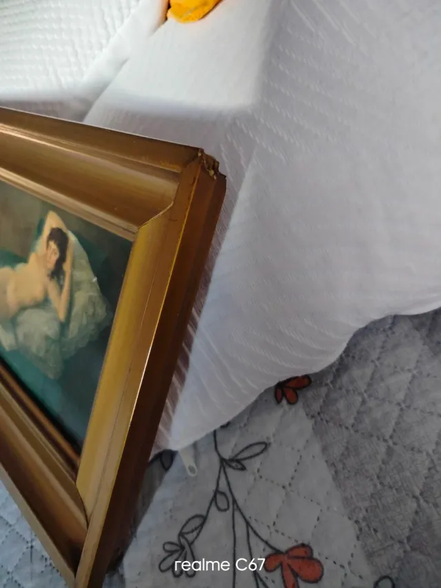 Reproducción cuadro antiguo marco madera