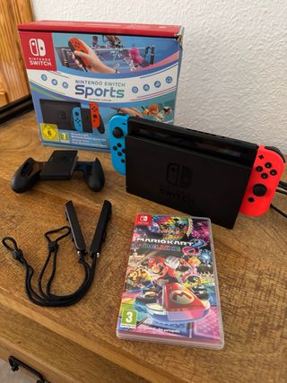 Nintendo Switch + Mario Kart 8 Deluxe + Sports