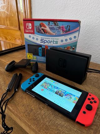 Nintendo Switch + Mario Kart 8 Deluxe + Sports