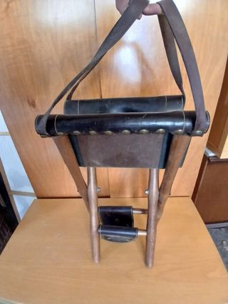 Silla de caza plegable cuero
