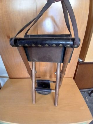 Silla de caza plegable cuero