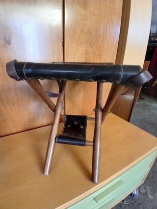 Silla de caza plegable cuero
