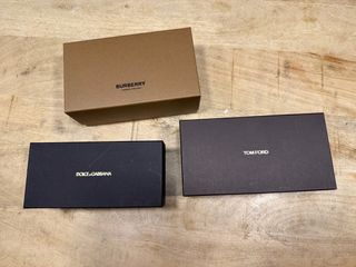 Cajas de Gafas Burberry, D&G, Tom Ford