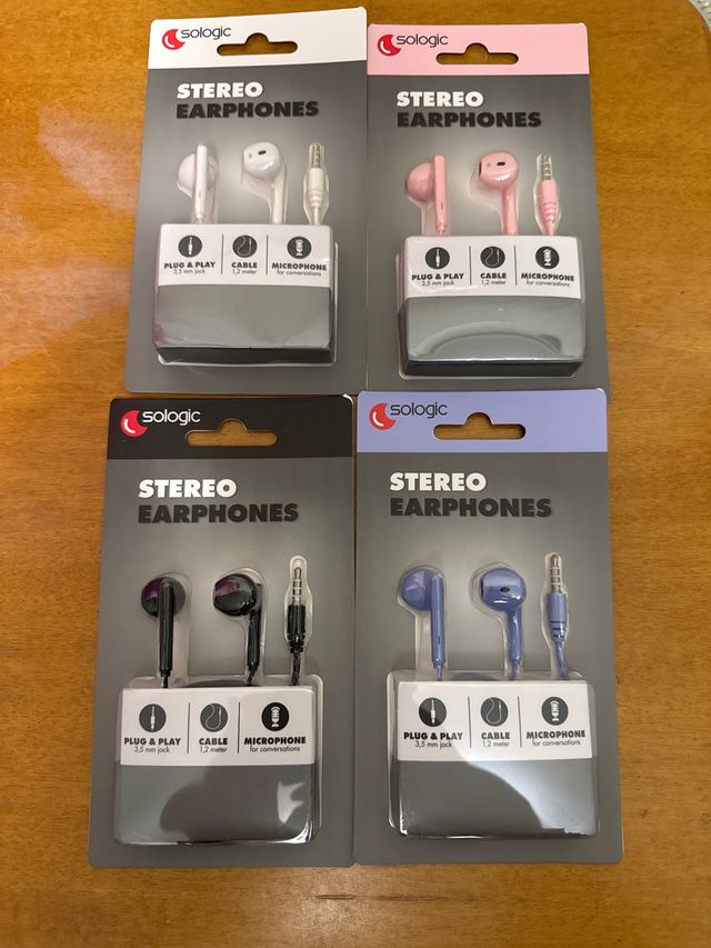 Auriculares Sologic Stereo con Micrófono 4 Colores