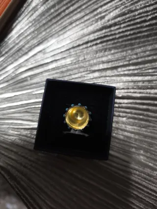 Dedal de plata y turquesas