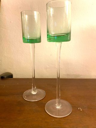 Bicchieri da liquore vintage verdi