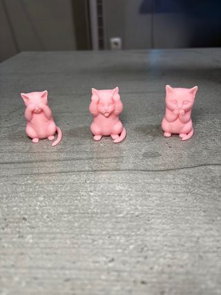 Conjunto 3 Gatitos Decorativos Rosa