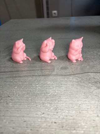 Conjunto 3 Gatitos Decorativos Rosa