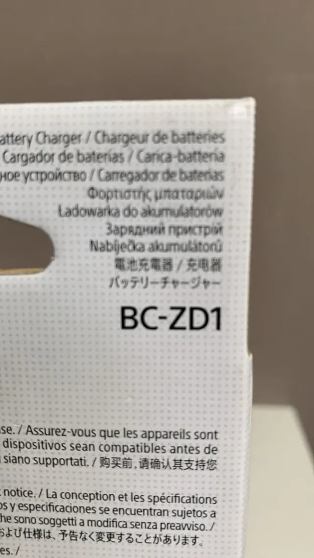 Cargador Batería Sony BC-ZD1 InfoLITHIUM