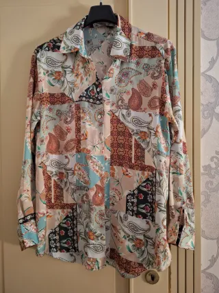 Camicia Zara donna fantasia patchwork taglia M