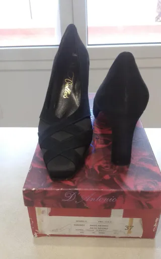 Zapatos negros tacón mujer n°38 - regala elegancia