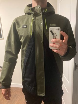 Chubasquero Quiksilver Verde Oliva-negro