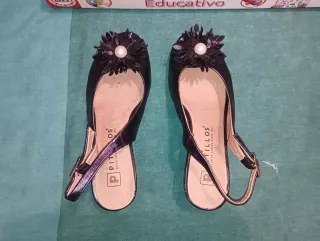 Sandalias Pitillos azul brillante