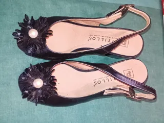 Sandalias Pitillos azul brillante