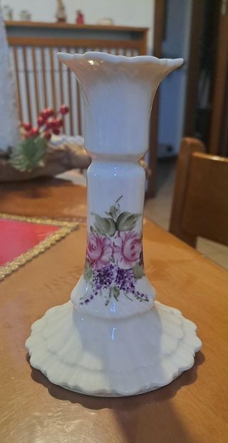 Portacandele Giraud Limoges porcellana