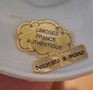 Portacandele Giraud Limoges porcellana