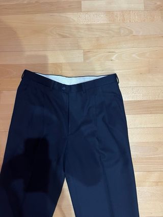 Pantalón de traje negro hombre
