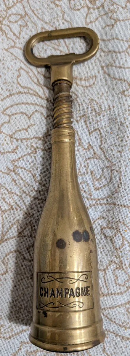 Cavatappi in ottone stile bottiglia di Champagne