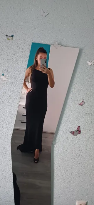 Vestido largo negro elegante