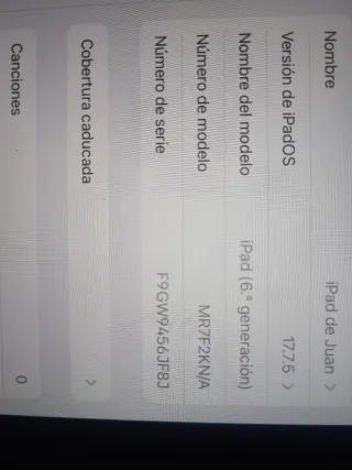 iPad Apple 6ª Gen 32GB Wifi Plata