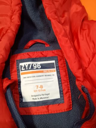 Chaquetón Acolchado capucha niño 7-8