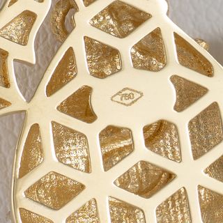 Colgante oro 18k 750 bolsa de dinero