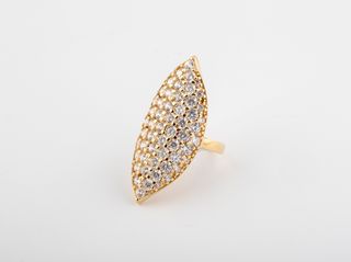 anillo oro 18k con piedra con circonita