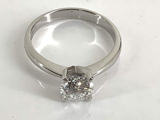 sortija oro 18k con diamante de laboratorio