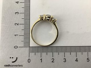 anillo oro 18k con piedra con circonita