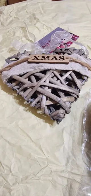 Decorazione Cuore Nataluna in Legno Set 2 cuori