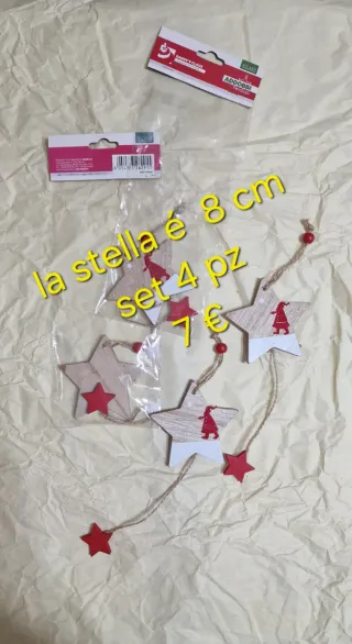 Decorazioni Natalizie Stella Set 4pz