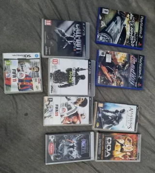 Lote Videojuegos PS2, PS3, PSP y NDS soloCaratulas