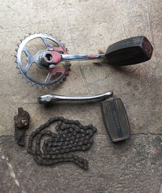 Bielas Mobylette con cadena y pedales