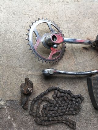 Bielas Mobylette con cadena y pedales