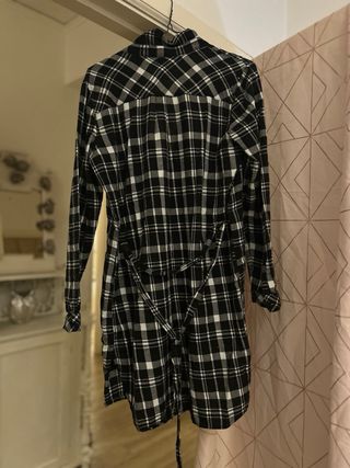 Coppia camicia a quadri bianca e nera