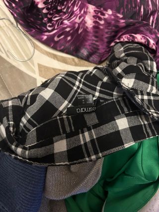 Coppia camicia a quadri bianca e nera