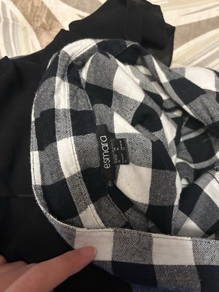 Coppia camicia a quadri bianca e nera