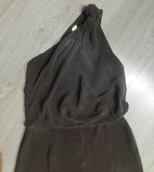 Macacão largo Max Mara em seda Tamanho S/M Marrom