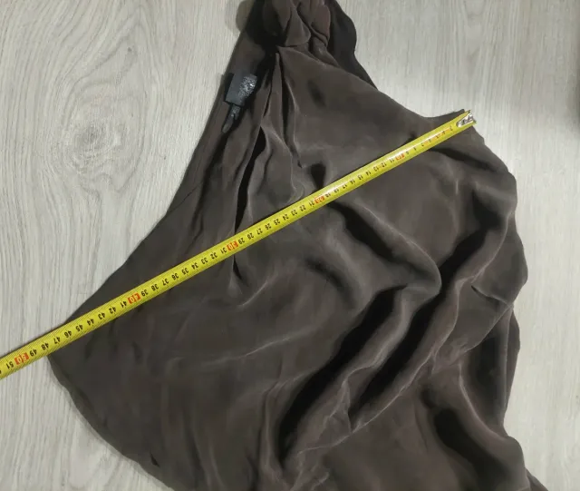 Macacão largo Max Mara em seda Tamanho S/M Marrom