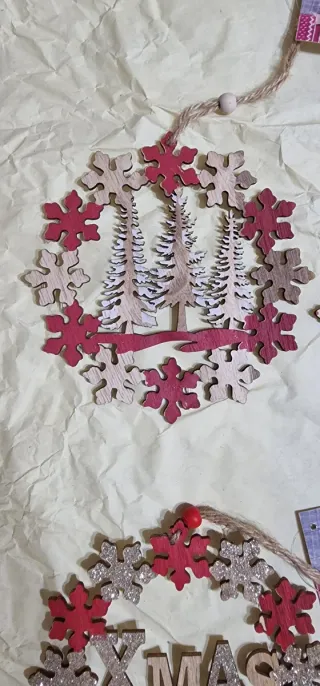 Set 3 decorazioni natalizie 15cm