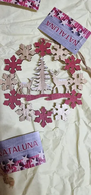 Set 3 decorazioni natalizie 15cm