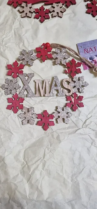 Set 3 decorazioni natalizie 15cm