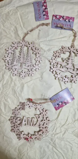 Set 3 decorazioni natalizie 15cm