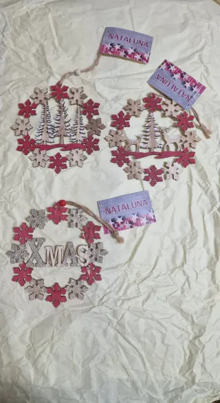 Set 3 decorazioni natalizie 15cm