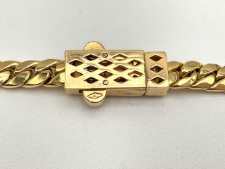 cadena oro 18k con circonita 30cm